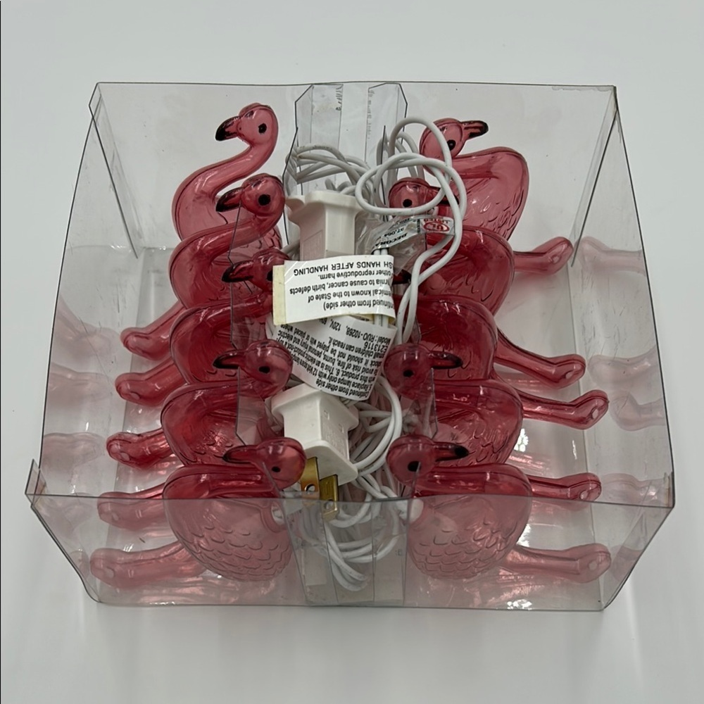 Target Pink Flamingo String Lights 10pcs Plug In New in box